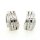 Ohrschmuck 14 Karat Weissgold Brillanten 0,10ct WSI
