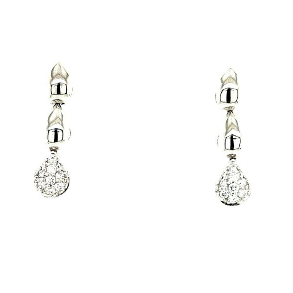 Ohrschmuck 14 Karat Weissgold Brillanten 0,21ct