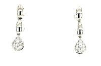 Ohrschmuck 14 Karat Weissgold Brillanten 0,21ct