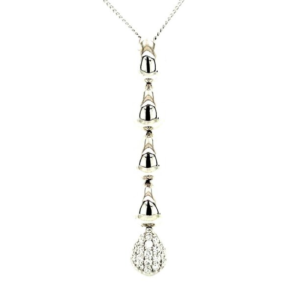 Anh&auml;nger 14 Karat Weissgold Brillanten 0,17ct