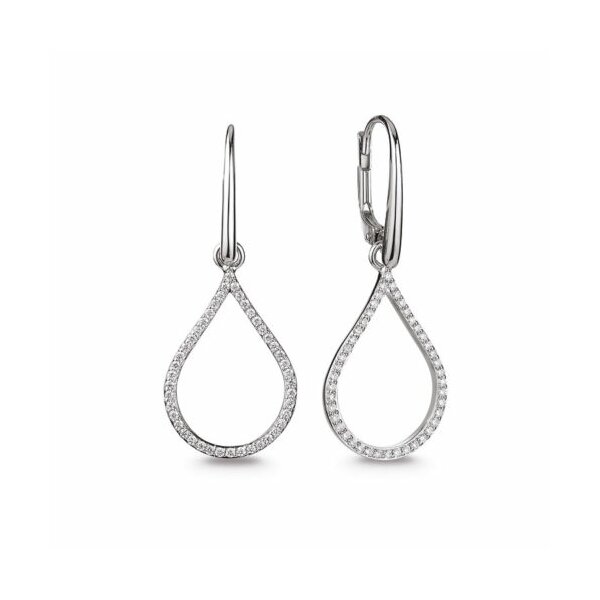 Ohrschmuck 14 Karat Weissgold Brillanten