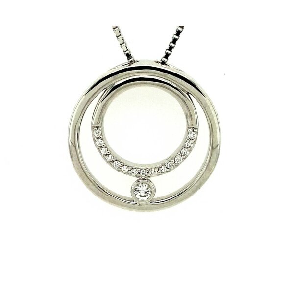 Anh&auml;nger 14 Karat Weissgold Brillanten 0,125ct