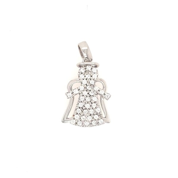 Anh&auml;nger 14 Karat Weissgold Schutzengel