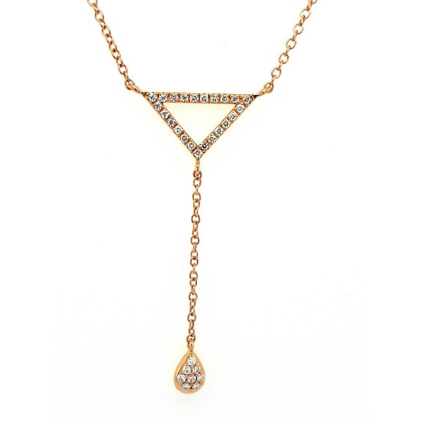 Halsschmuck 18 Karat Rotgold Brillanten 0,27ct
