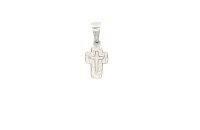Anh&auml;nger 14 Karat Weissgold Kreuz