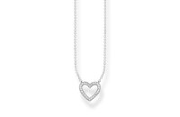 Halsschmuck 925 Silber weisse Zirkonia Herz