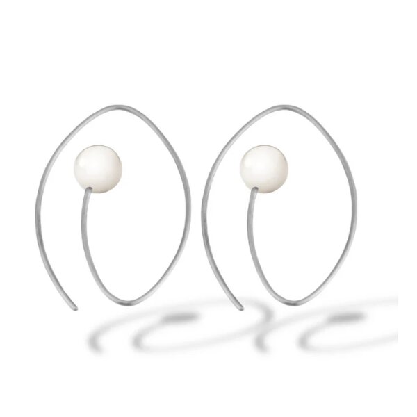 Ohrschmuck Edelstahl weisser Akoyaperle