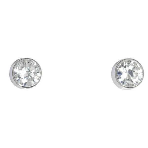 Ohrschmuck 14 Karat Weissgold Zirkonia