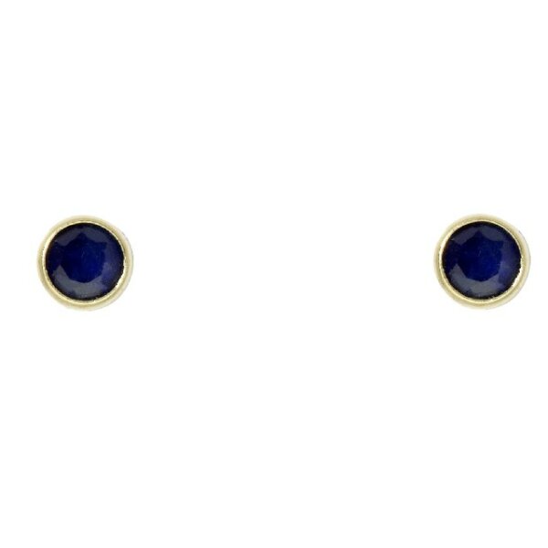 Ohrschmuck 14 Karat Gelbgold schwarze Zirkonia