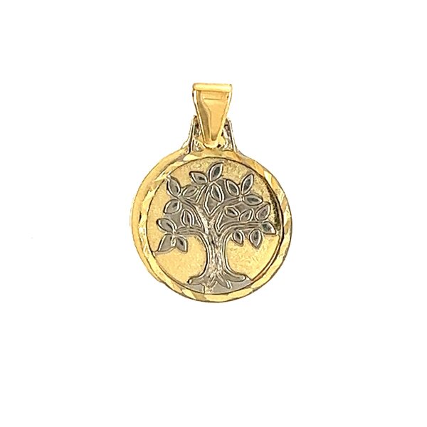 Anh&auml;nger 14 Karat Gelb/Weissgold Lebenbaum