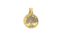 Anh&auml;nger 14 Karat Gelb/Weissgold Lebenbaum