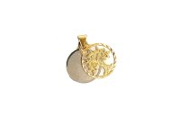 Anh&auml;nger 14 Karat Gelb/Weissgold Lebensbaum