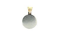Anh&auml;nger 14 Karat Gelb/Weissgold Schutzengel mit Gravurplatte