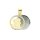 Anh&auml;nger 14 Karat Gelb/Weissgold Schutzengel mit Gravurplatte