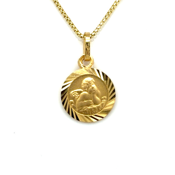 Anh&auml;nger 14 Karat Gelbgold Schutzengel