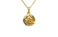 Anh&auml;nger 14 Karat Gelbgold Schutzengel