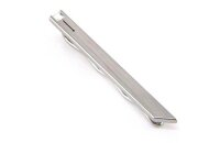 Krawattenspange  Edelstahl Topas weiss