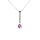 Halsschmuck 18 Karat Wei&szlig;gold Brillanten rosa Saphir
