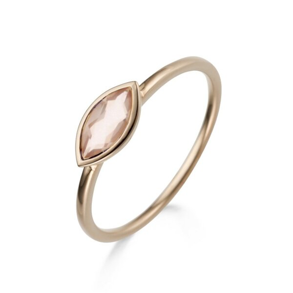 Ring 18 Karat Rotgold Rosenquarz 0,900ct