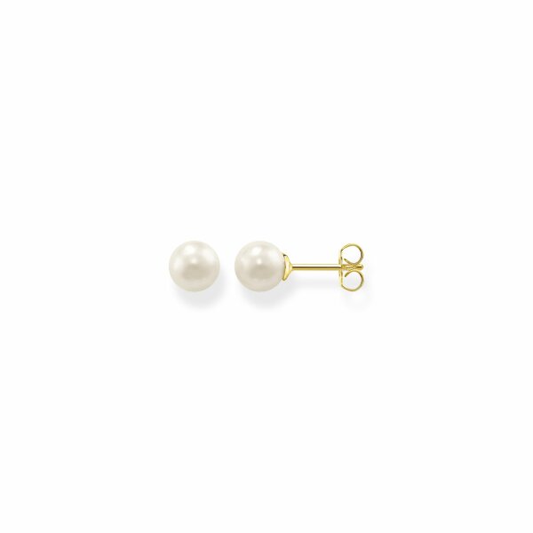 Ohrschmuck Perle 925 Silber 18 Karat vergoldet