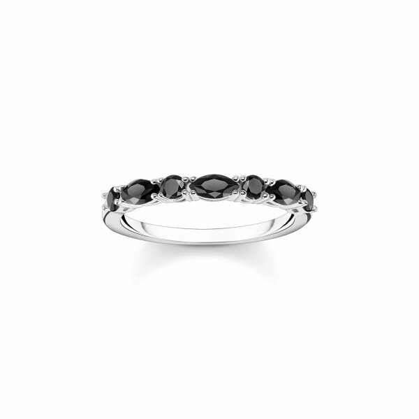 Ring schwarze Steine 925 Silber