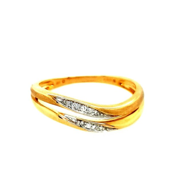 Ring 14 Karat Gelbgold Brillanten 0,033ct