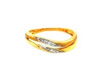 Ring 14 Karat Gelbgold Brillanten 0,033ct