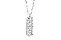Halsschmuck 925 Silber rhodiniert Zirkonia