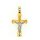 Anh&auml;nger 14 Karat Gelb/Weissgold Kreuz