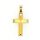 Anh&auml;nger 14 Karat Gelb/Weissgold Kreuz