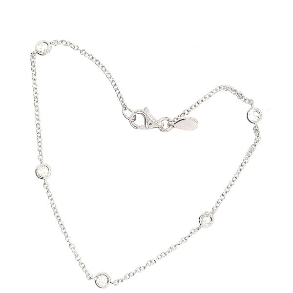 Armschmuck 18 Karat Weissgold 5 Brillanten 0,21ct G vs