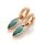 Ohrschmuck 18 Karat Rotgold 22 hellbraune Brillanten