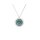 Halsschmuck 18 Karat Weissgold Aquamarin Brillanten