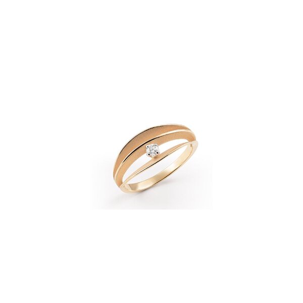 Ring 18 Karat Orange Gold Brillant 0,08ct