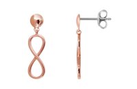 Ohrschmuck 925 Silber rose vergoldet  Unendlichkeit