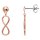Ohrschmuck 925 Silber rose vergoldet  Unendlichkeit