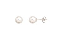 Ohrschmuck 925 Silber rhodiniert Perle 8mm