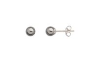 Ohrschmuck 925 Silber rhodiniert Perle 6mm