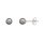 Ohrschmuck 925 Silber rhodiniert Perle 6mm