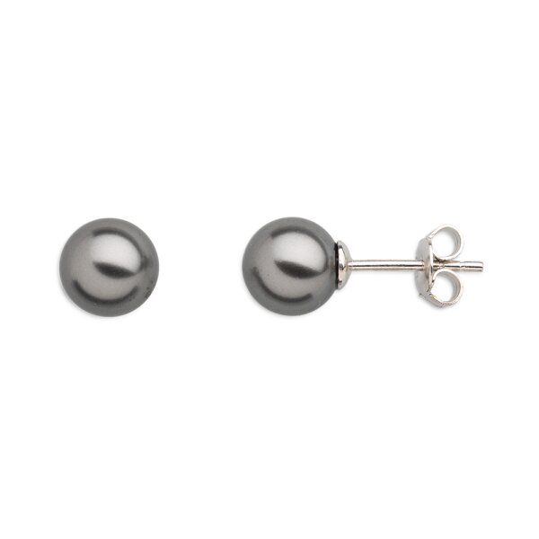 Ohrschmuck 925 Silber rhodiniert Perle 8mm
