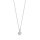 Halsschmuck 925 Silber rhodiniert Perle 8mm+Zirkonia