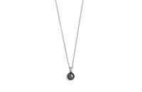 Halsschmuck 925 Silber rhodiniert Perle 8mm+Zirkonia