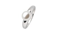 Ring 925 Silber rhodiniert Perle 8mm