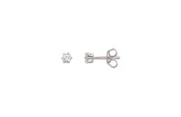 Ohrschmuck 925 Silber rhodiniert Zirkonia 6 Krappen-Fassung