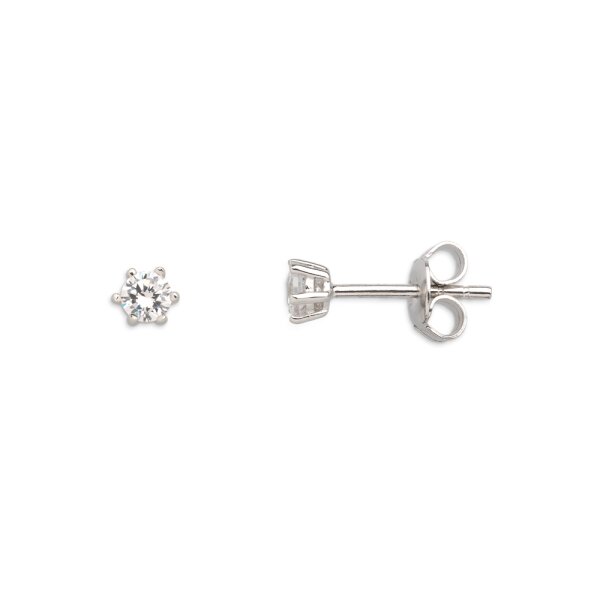 Ohrschmuck 925 Silber rhodiniert Zirkonia-Verwischt
