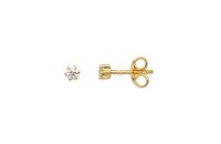 Ohrschmuck 925 Silber gelb vergoldet Zirkonia 6...