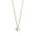 Halsschmuck 925 Silber rose vergoldet Zirkonia 6 Krappen-Fassung