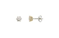 Ohrschmuck 925 Silber gelb vergoldet Zirkonia 6...