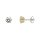 Ohrschmuck 925 Silber gelb vergoldet Zirkonia 6 Krappen-Fassung