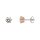 Ohrschmuck 925 Silber rose vergoldet Zirkonia 6 Krappen-Fassung